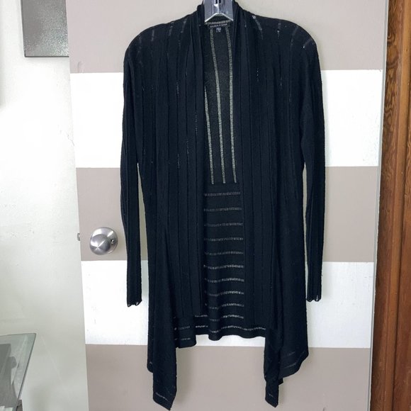 enofイナフ　sheer cardigan ブラック ENOF（イナフ）の「sheer cardigan（カーディガン/ボレロ）」 - WEAR
